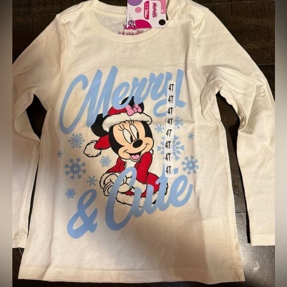 Disney Toddler Girls Minnie Mouse Long Sleeve Shirt - 4T - Picture 2 of 2